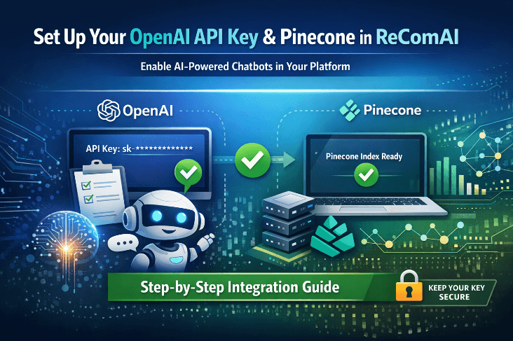 How to Set Up and Integrate OpenAI API Key & Pinecone in ReComAI
